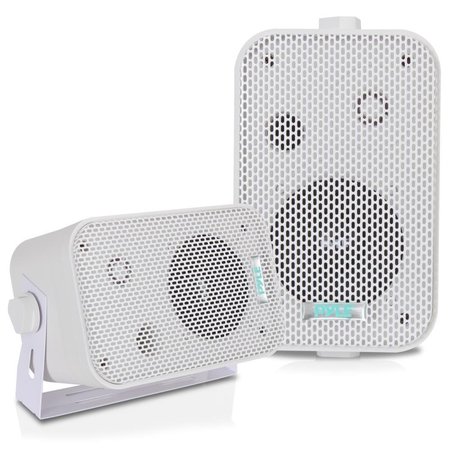 PYLE 3.5'' Indoor/Outdoor Waterproof On-Wall Speakers (White) PDWR30W